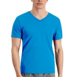 Ideology Mens Blue Paradise Birdseye Mesh V-Neck T-Shirt size 2XL